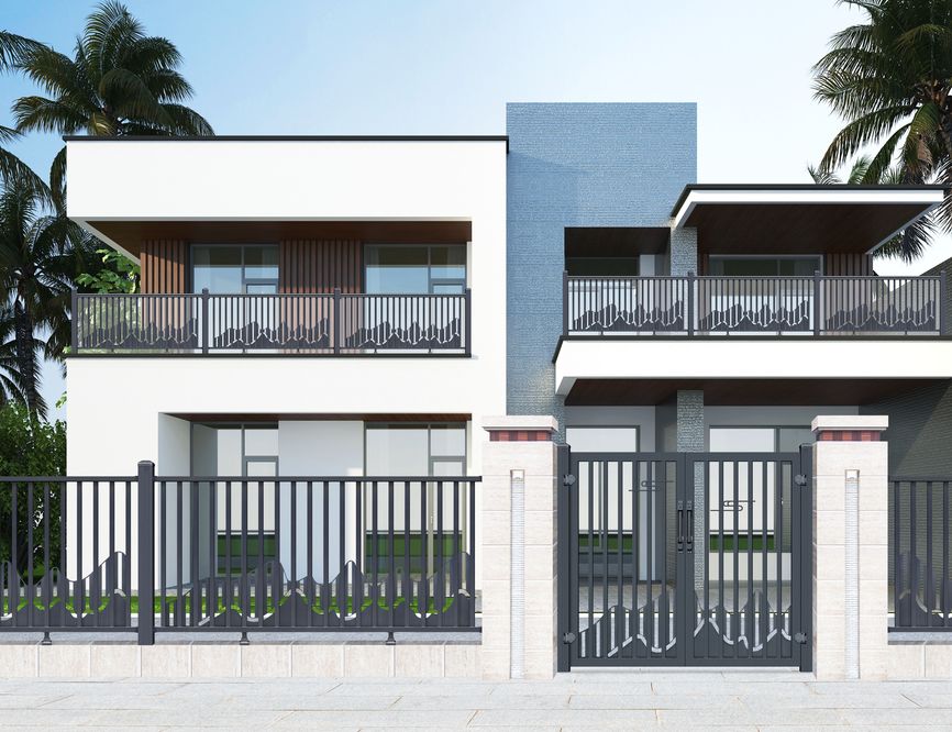 Aluminium alloy gate guardrail