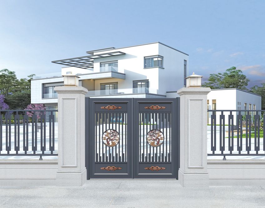 Aluminium alloy gate guardrail