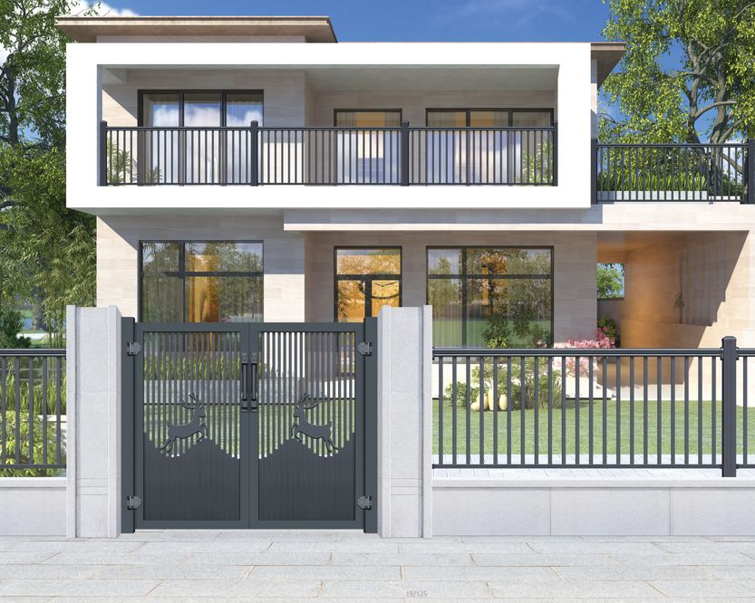 Aluminium alloy gate guardrail