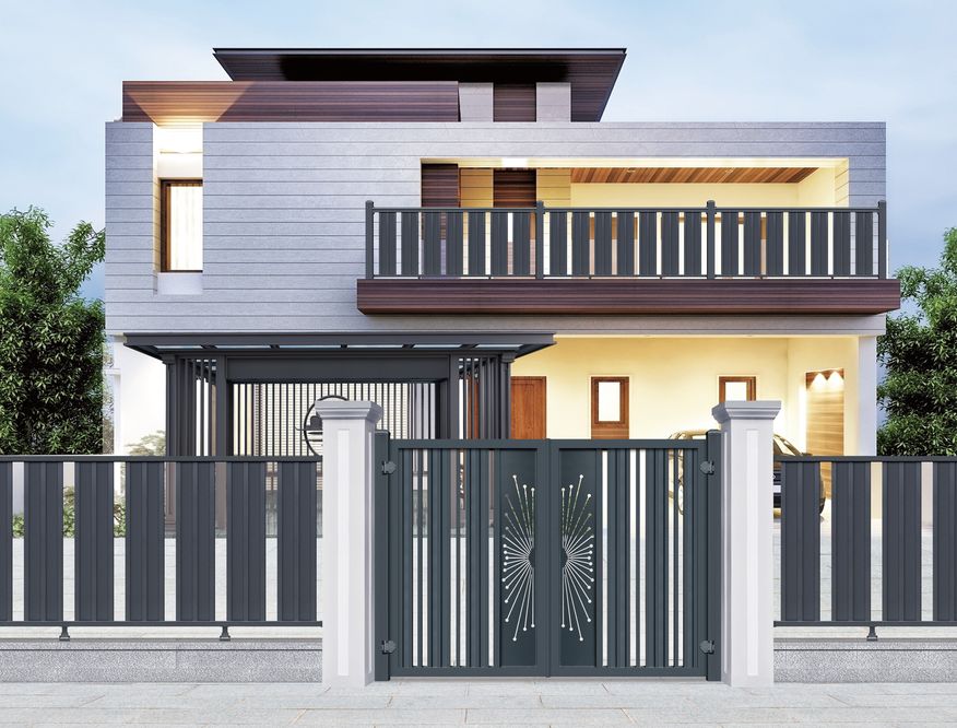 Aluminium alloy gate guardrail