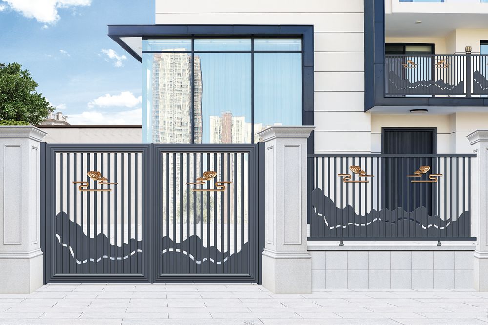 Aluminium alloy gate guardrail