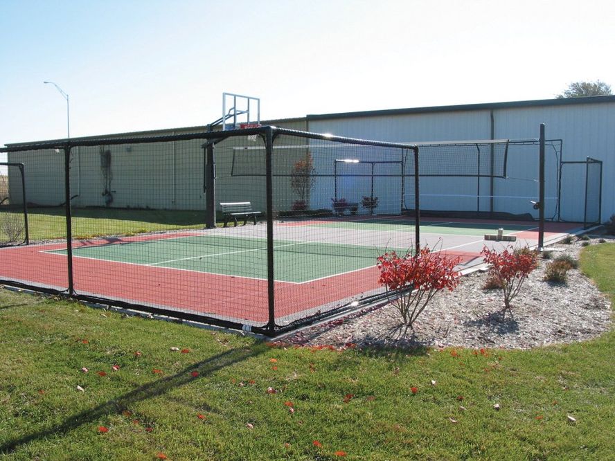 Basketball court fence