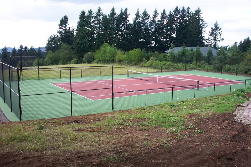 Basketball court fence
