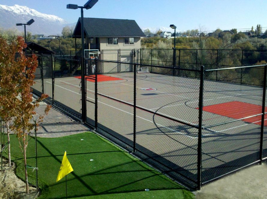 Basketball court fence
