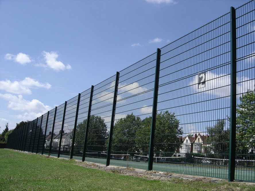 Basketball court fence