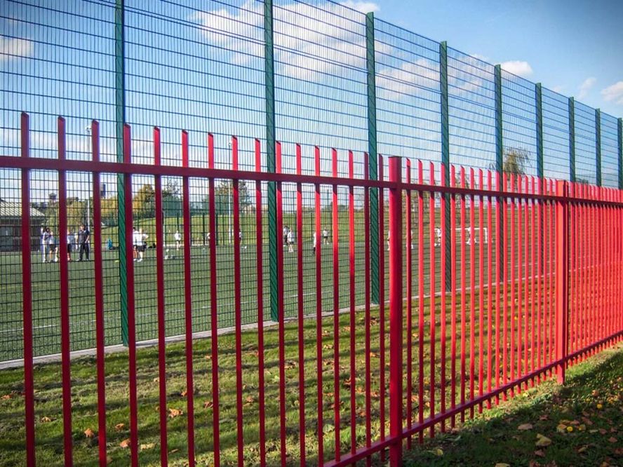 Basketball court fence