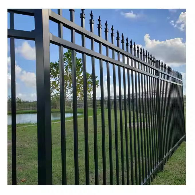 Traditional metal fence and gate