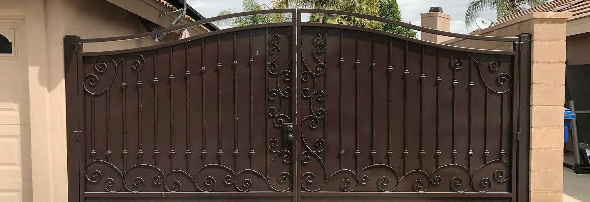 Traditional metal fence and gate