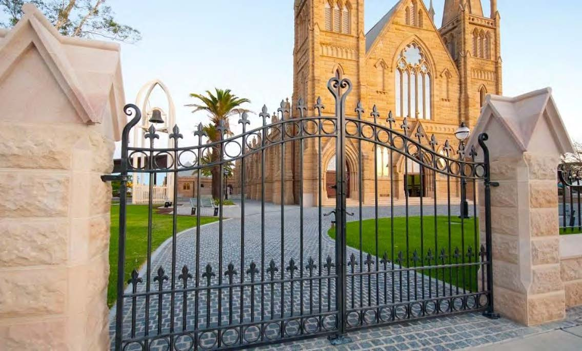 Traditional metal fence and gate